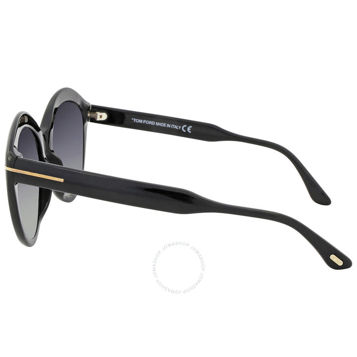 Tom Ford Maxine Smoke Oval Ladies Sunglasses FT0763 01A 56